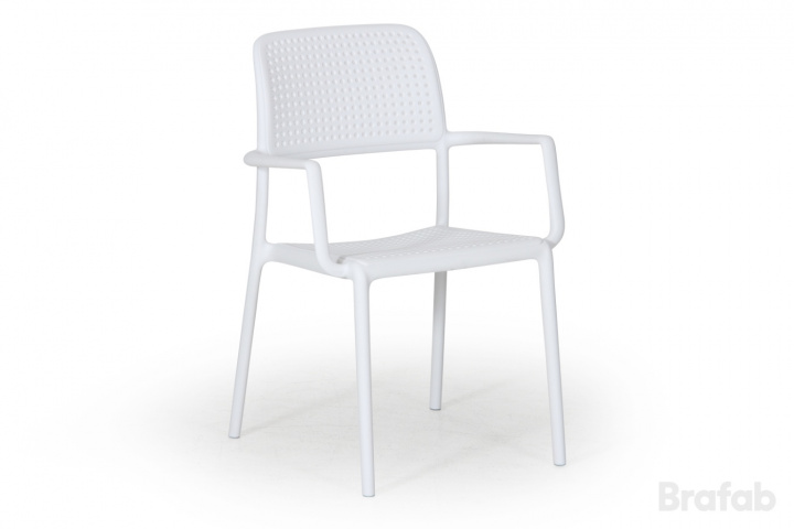 Bora Stack Chair M Frame - White i gruppen Udendørs møbler / Altanmøbler / Cafémøbler hos Sommarboden i Höllviken AB (242WH)