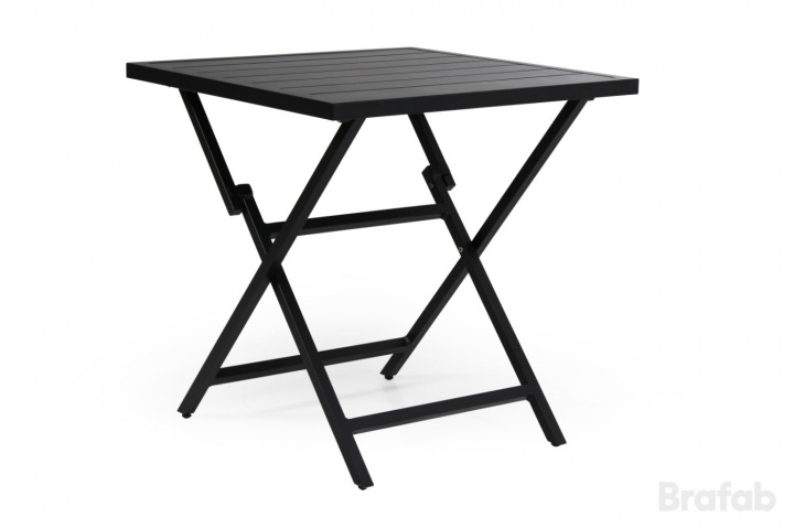 Wilkie foldbart cafébord 72x72x73 cm - mat sort i gruppen Udendørs møbler / Materiale / Aluminiummøbler hos Sommarboden i Höllviken AB (6934-8)