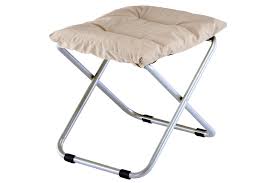 Chico Soft alu fodskammel - beige (off-hvid Supertex)