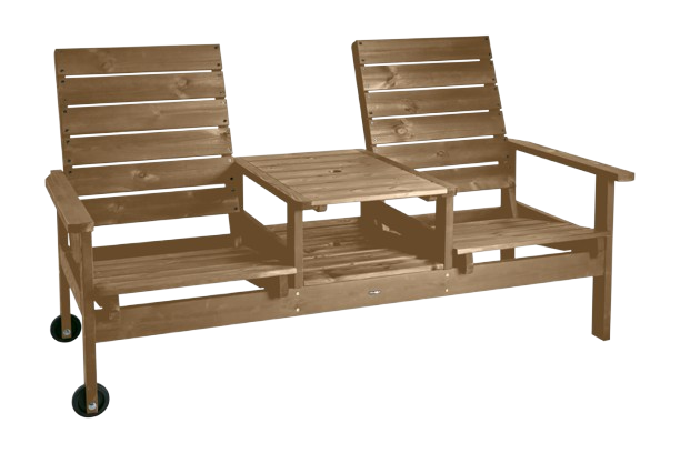 Du & Ja 2-personers sofa - brun fyrretræ