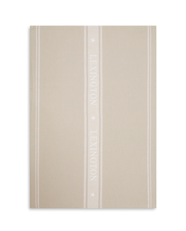 Icons Cotton Star Kitchen Towel - Beige/White