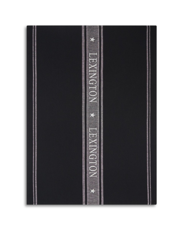 Icons Cotton Star Kitchen Towel - Black/White