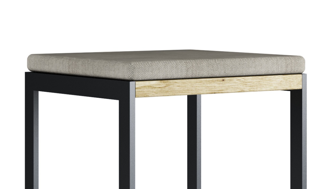 Havepude til barstol - Naturgrå