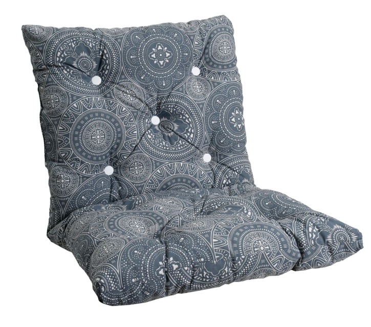 Minivik pude, flokke - mandala grå