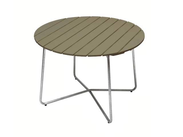 Bord 9A 120 - lysegrøn lakeret eg/varmgalvaniseret stativ