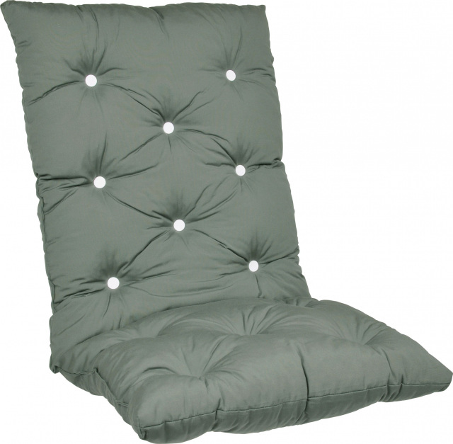 Højfoldet pude, flok - mosgrøn