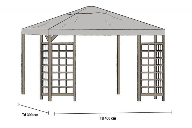 Hov tak 3x4 cm - Grå