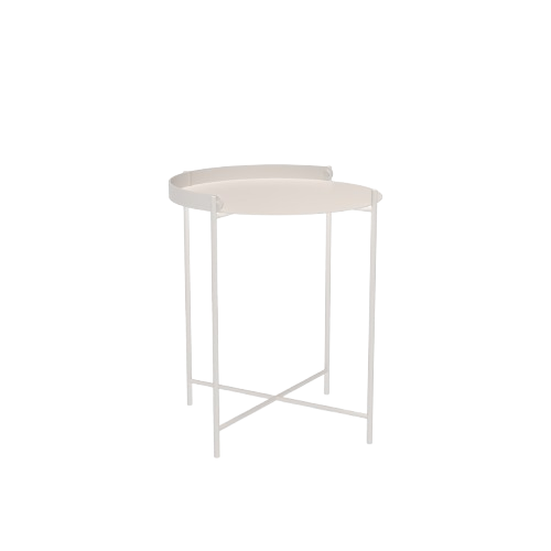EDGE bakkebord Ø 46 H53 cm - afdæmpet hvid