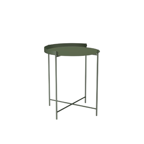 EDGE bakkebord Ø 46 H53 cm - olivengrøn