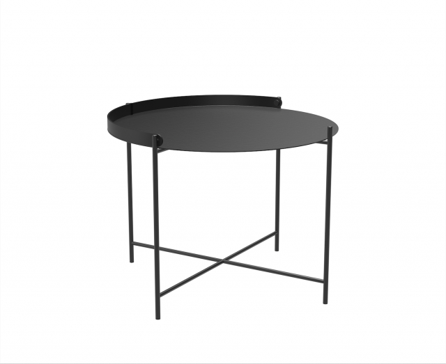 Edge bakkebord Ø 62 H46 cm - sort