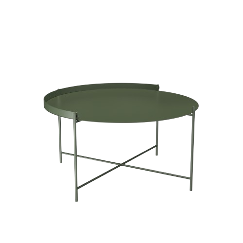 EDGE bakkebord Ø 76 H40 cm - olivengrøn