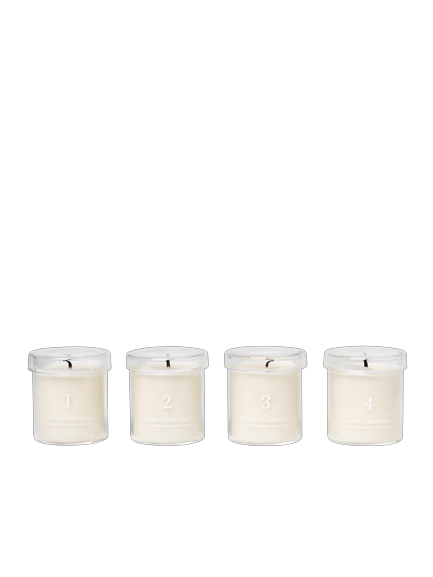 Adventlys med duft, 4 -pack - hvid