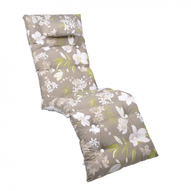 Baden-Badendyna flock, nackkudde - beige botanical