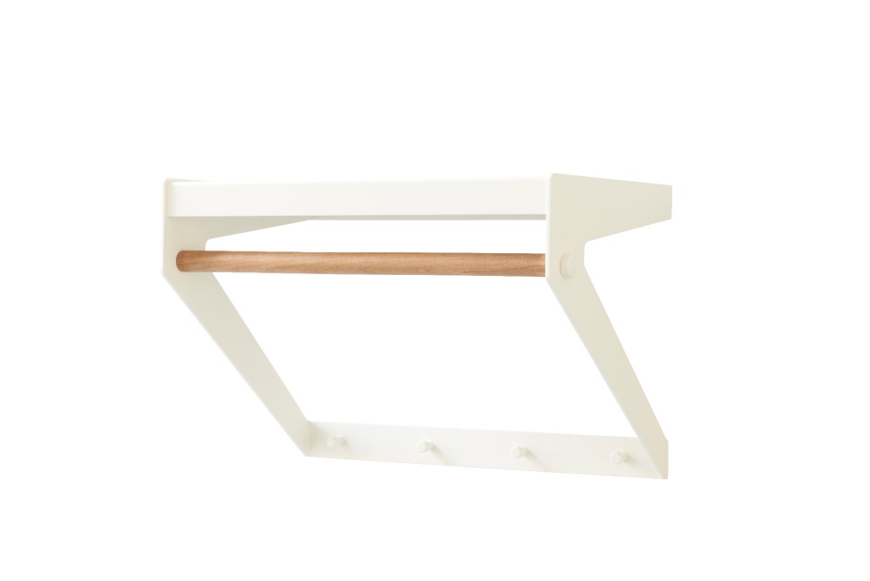 Copenhagen city rack - teak/white