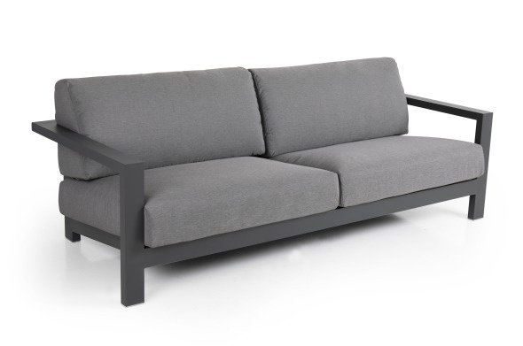Amesdale 3 pers. sofa - antracit/lysegrå pude