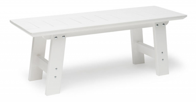 Cecilia bænk 120x40 cm - hvid