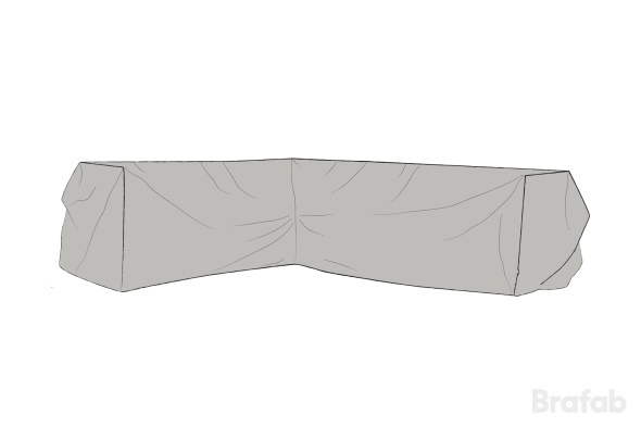 Hjørne sofa cover L325/R255x100x84 cm - grå