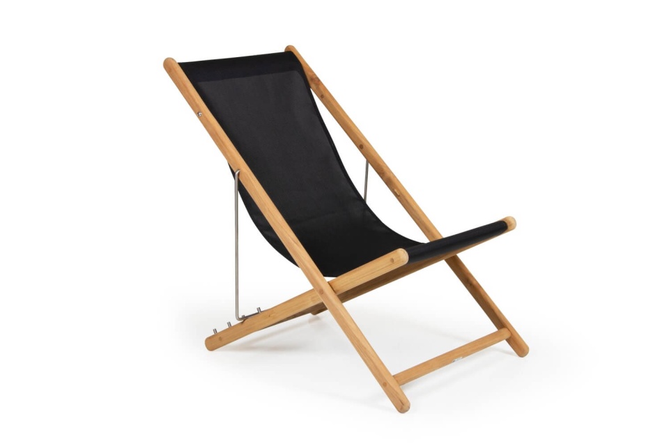 Sindos strandstol - sort/teak