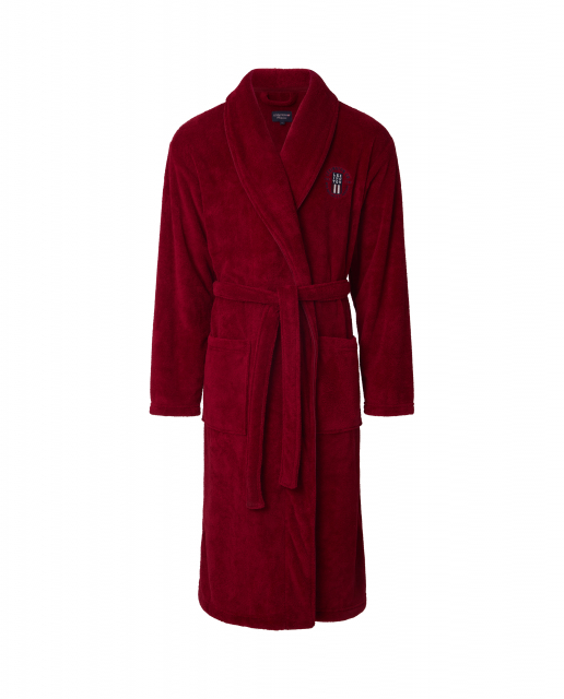 Lesley Fleece morgenkåbe - red