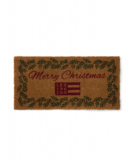 Merry Christmas dørmåtte - natural