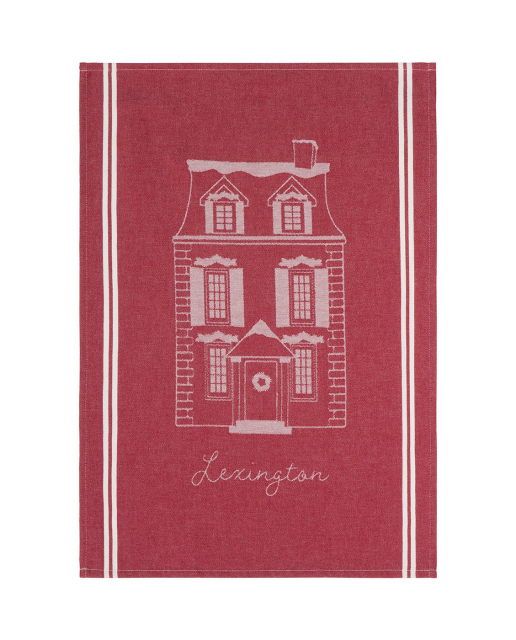 House Cotton køkkenhåndklæde - rød/hvid