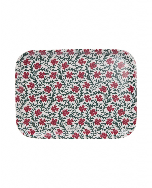 Blomsterbakke 27 x 20 cm - rød/grøn/hvid