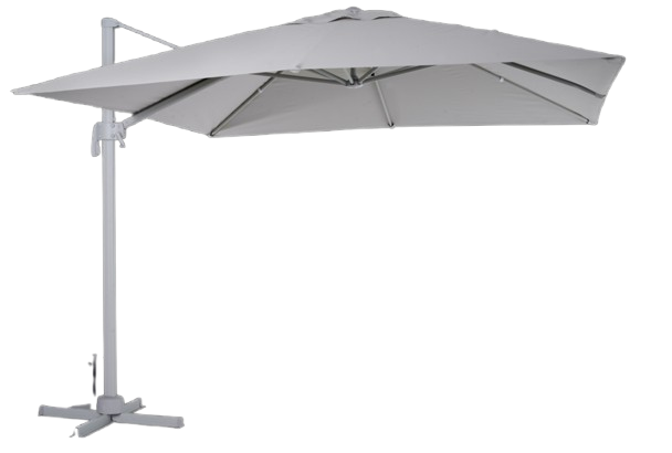 Linz frithængende parasol Ø 3 m - lys grå/khaki