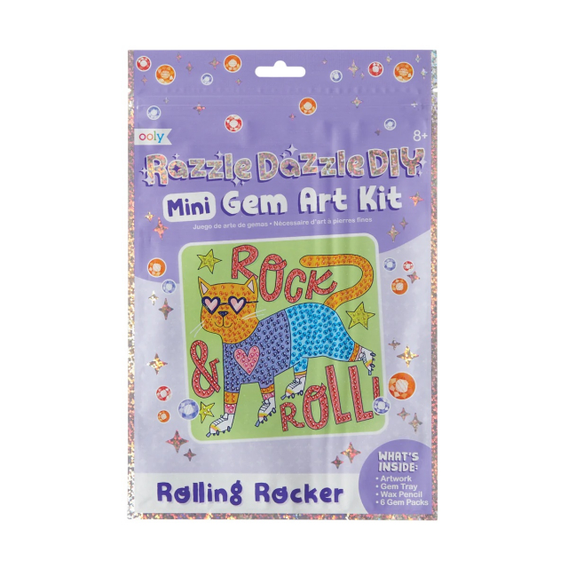 Razzel Dazzel D.I.Y pysselsæt, med mini diamanter - rolling rocker