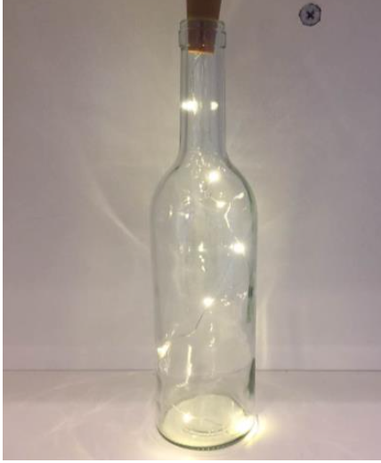 Flaske med LED -belysning