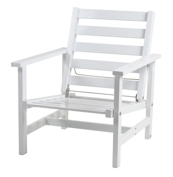 Lænestol aluminium - hvid