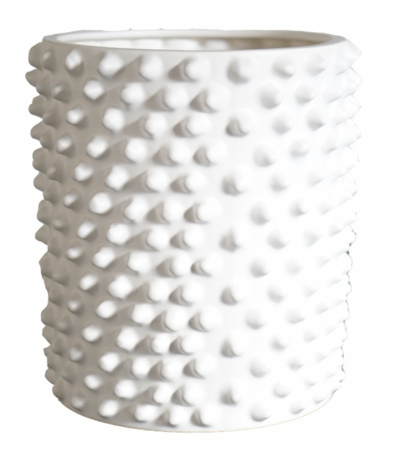 Cloudy krukke, stor - hvid