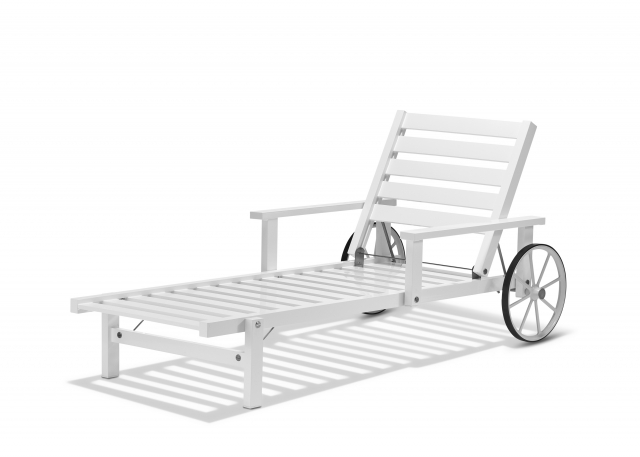 Liggestol aluminium - hvid