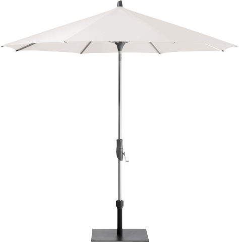 Alu -twist parasol Ø3 m - naturlig hvid