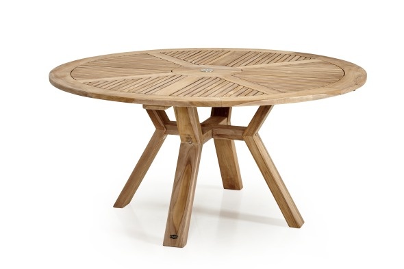 Cirkus spisebord Ø 150 H73 cm - natur teaktræ