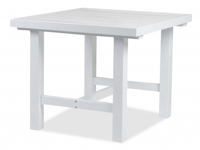 Bord aluminium 85x80 cm - hvid