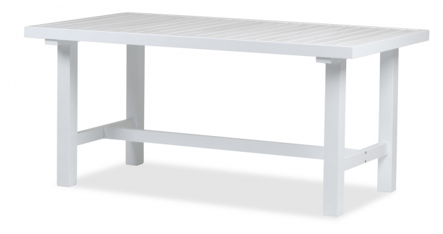 Bord aluminium 142x80 cm - hvid