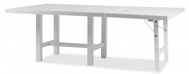 Tillægsplade til bord aluminium 124x122 cm - hvid