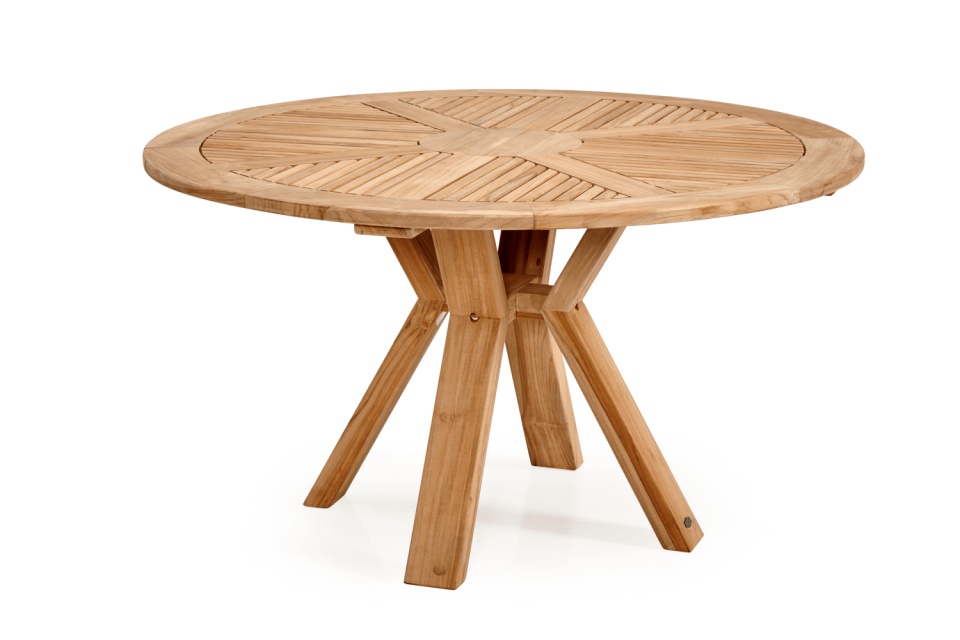 Cirkus spisebord Ø 130 H73 cm - naturlig teak
