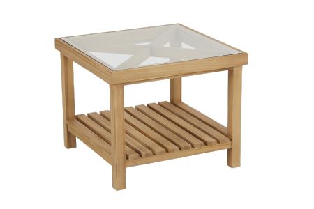 Varm sofabord 55x55xH50 cm - teak