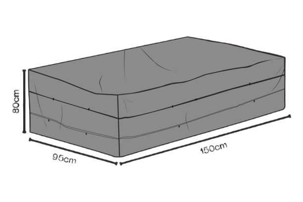 Møbelbetræk spisegruppe 150x95x80 cm, åndbar - sort