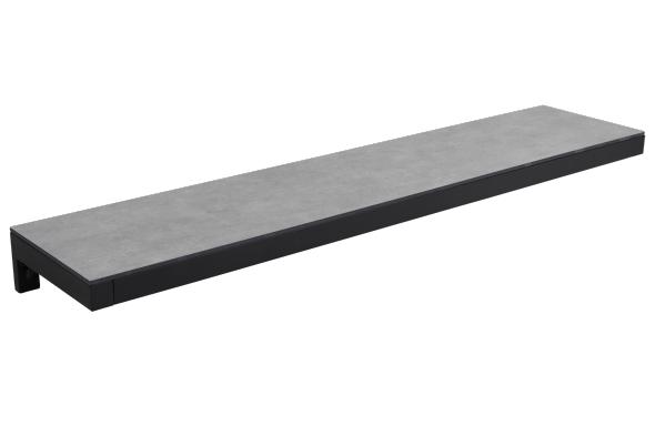 Fornax hylde 139x30 cm - sort/grå