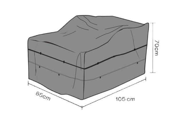 Møbelbetræk Lyra/Naos lænestol 85x105x70 cm, åndbar - sort