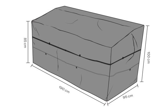 Möbelskydd 190x95x85/100 cm, andas - svart