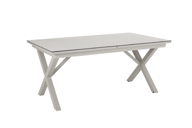 Hillmond bord udvides 166-226x100 H73 cm - khaki/beige terrazzo
