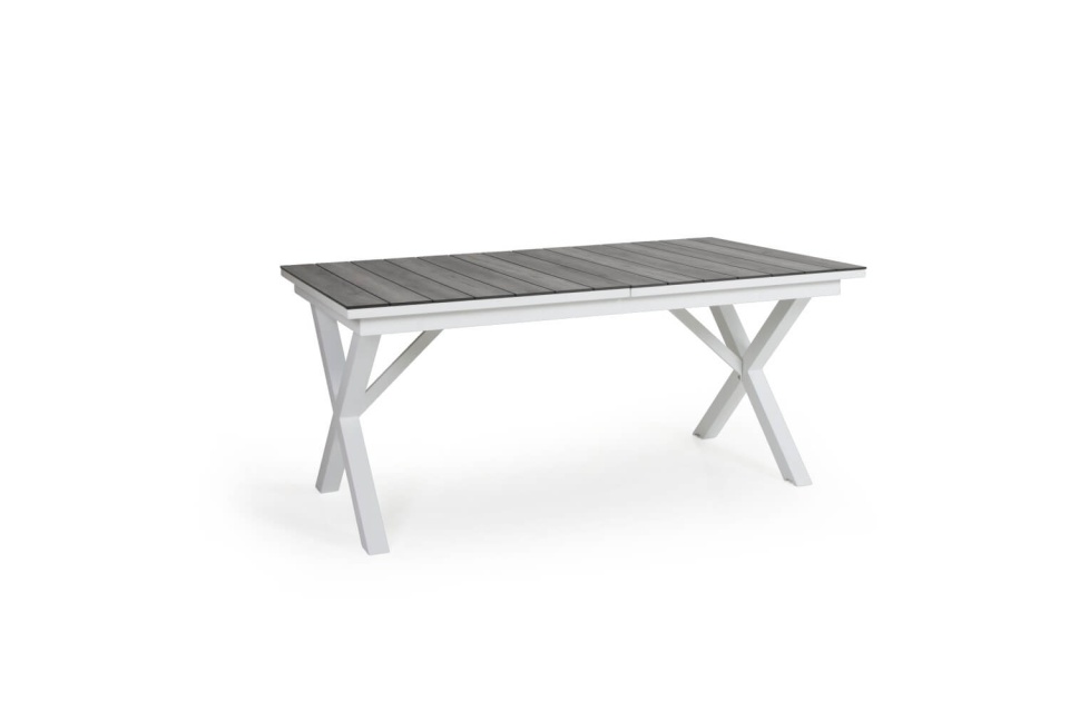 Hillmond bord udvides 166-226x100 H73 cm - hvid/grå