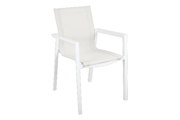 Delia Karmstol - White/Offwhite Textilene