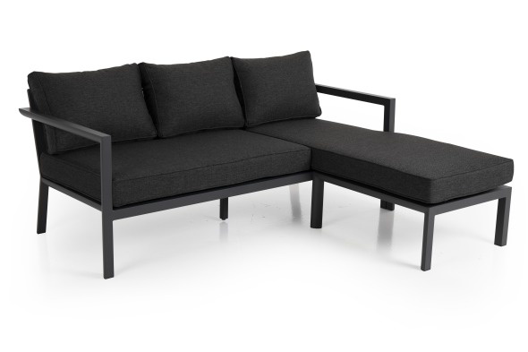 Delia sofa - antracit/næsten sort hynde