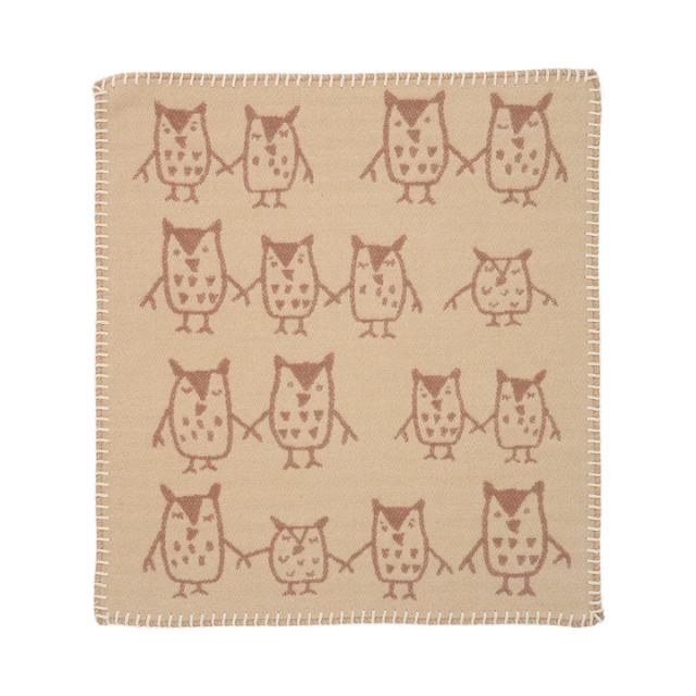 Hånd i hånd hyggetæppe 34x40 cm - taupe