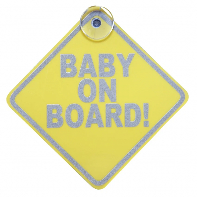 Baby on board refleks – gul