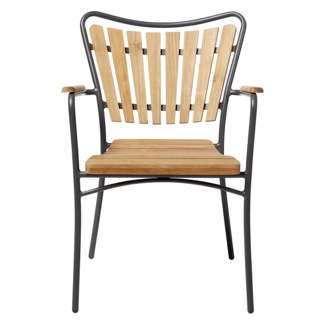 Ellen armlæn stol - antracit/teak